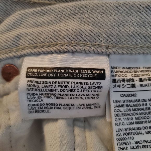 LEVI Strauss & Co. Men's 501XX Button Fly White Wash Denim Jeans Size W40 L32 - Picture 11 of 12